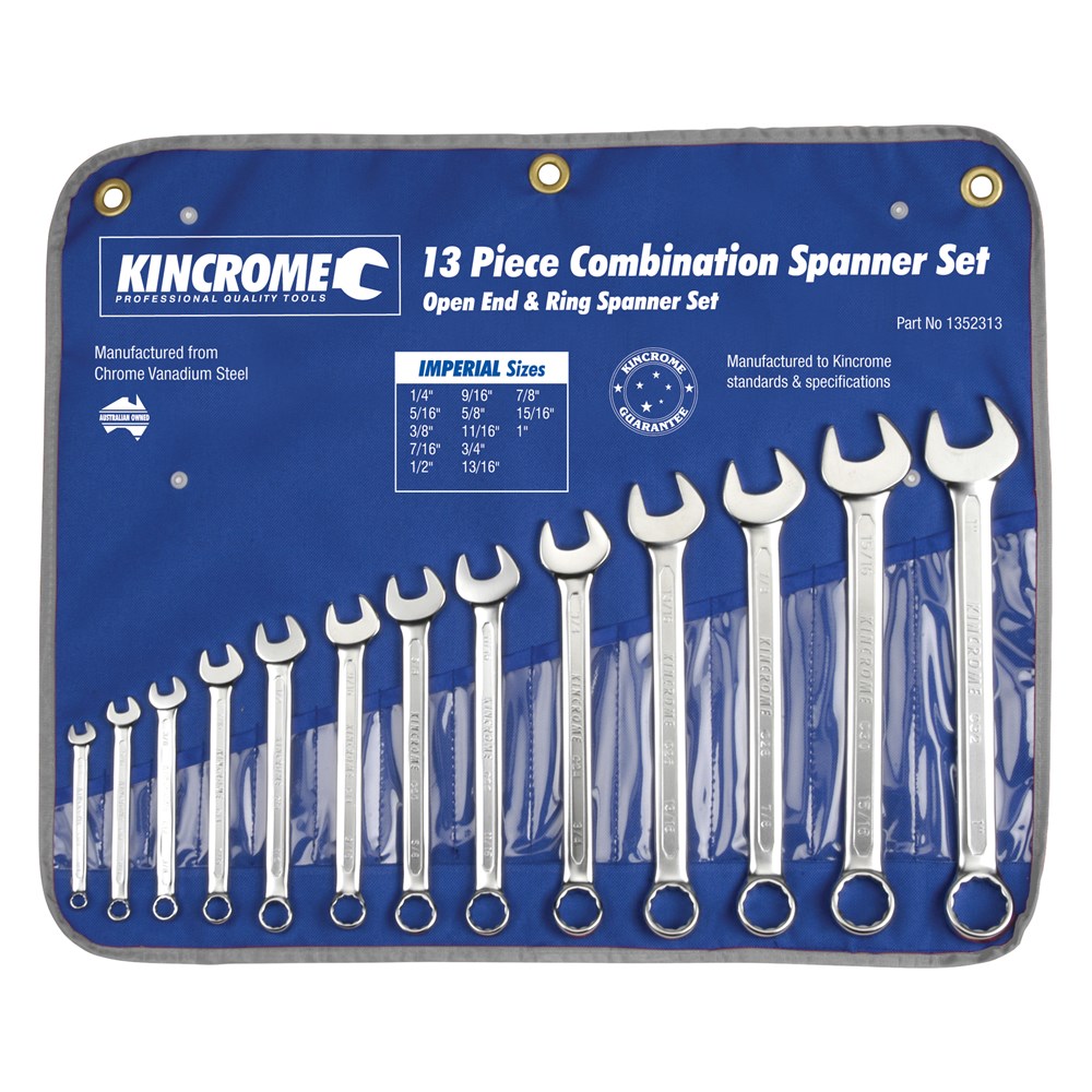 KINCROME SPANNER SET COMBO 13PC AF